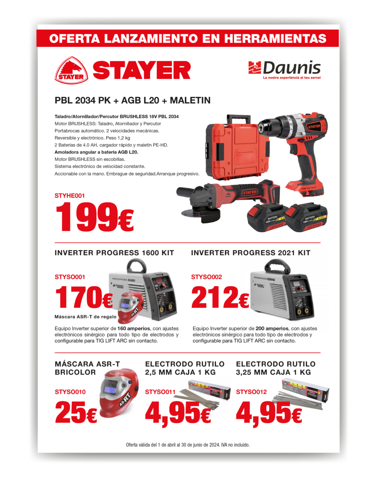Herramientas – Oferta STAYER hasta el 31/07/24