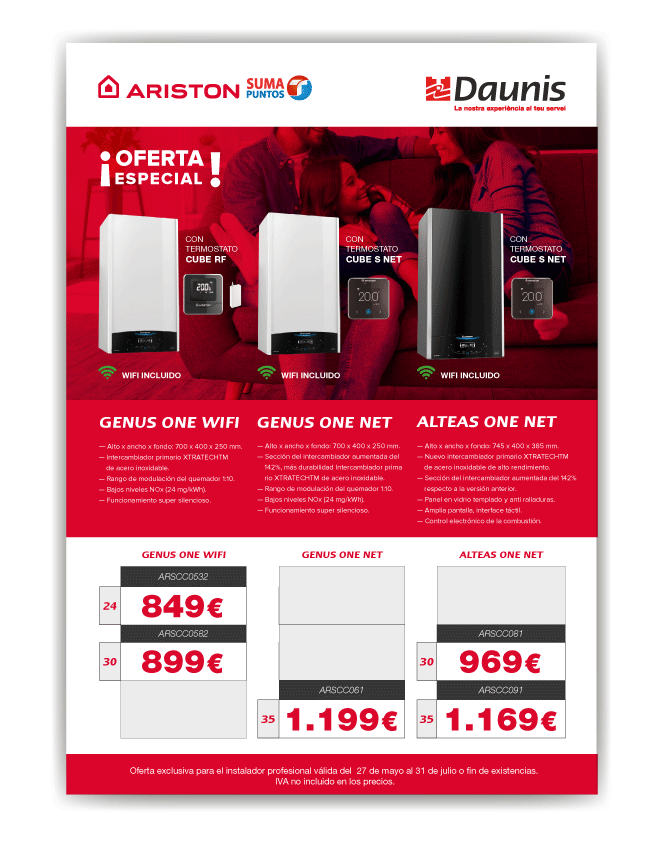 Calderas – Oferta ARISTON hasta el 31/07/24