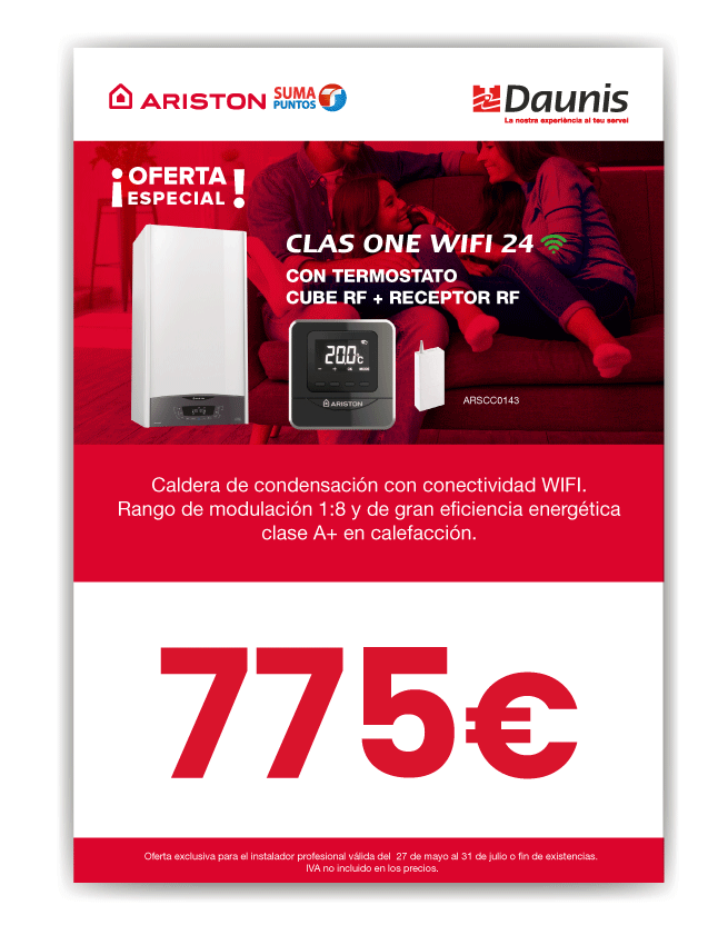Caldera Clas One Wifi – Oferta Ariston hasta el 31/07/24