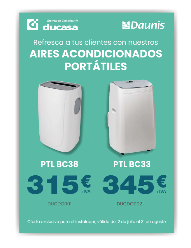 Aire Acondicionado – Oferta Portátiles de aire DUCASA hasta el 31/08/2024